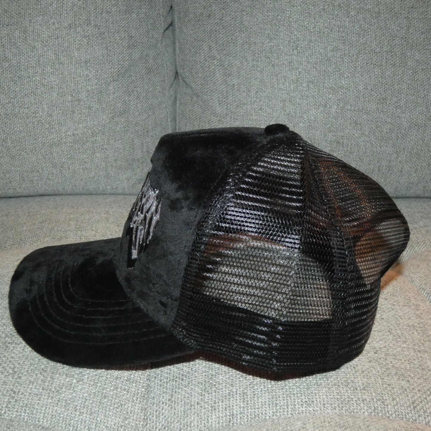 Black Velvet Trucker Hat