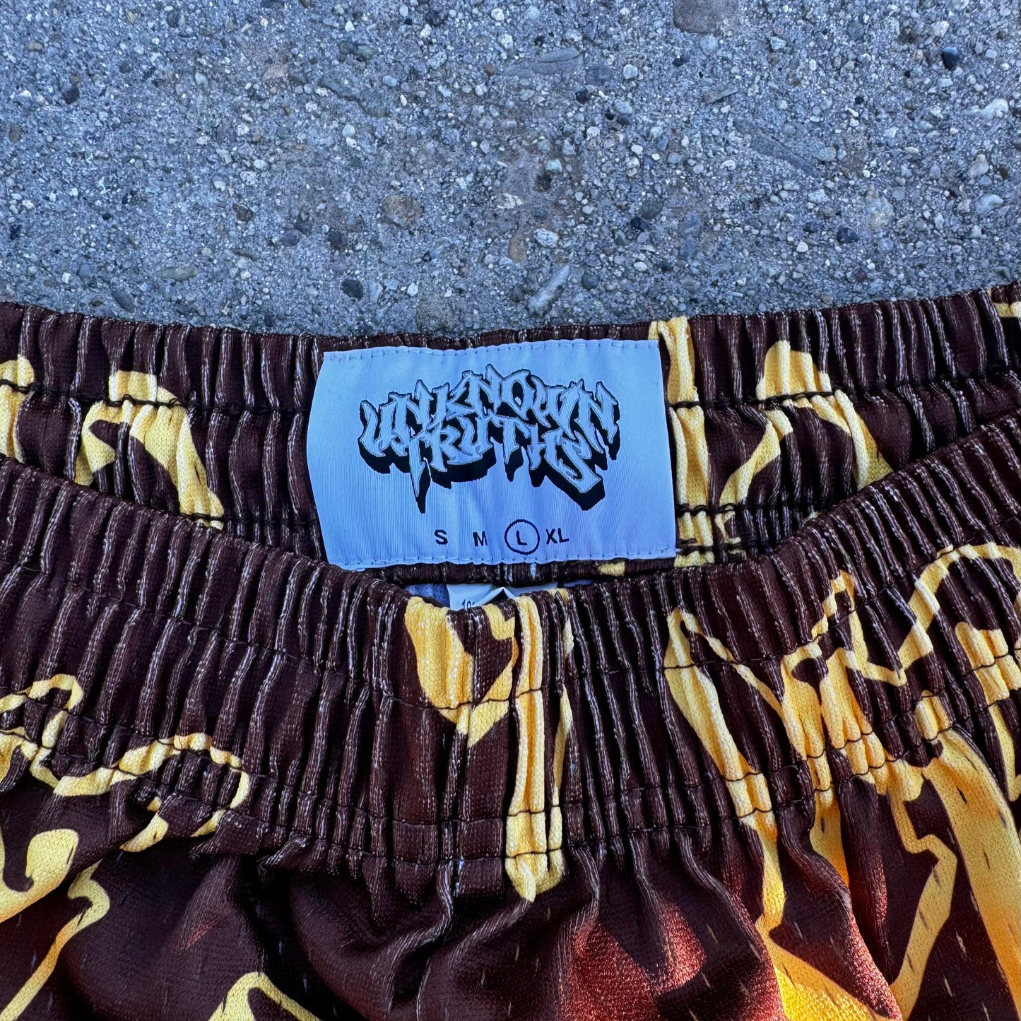 Brown/Gold Mesh Shorts