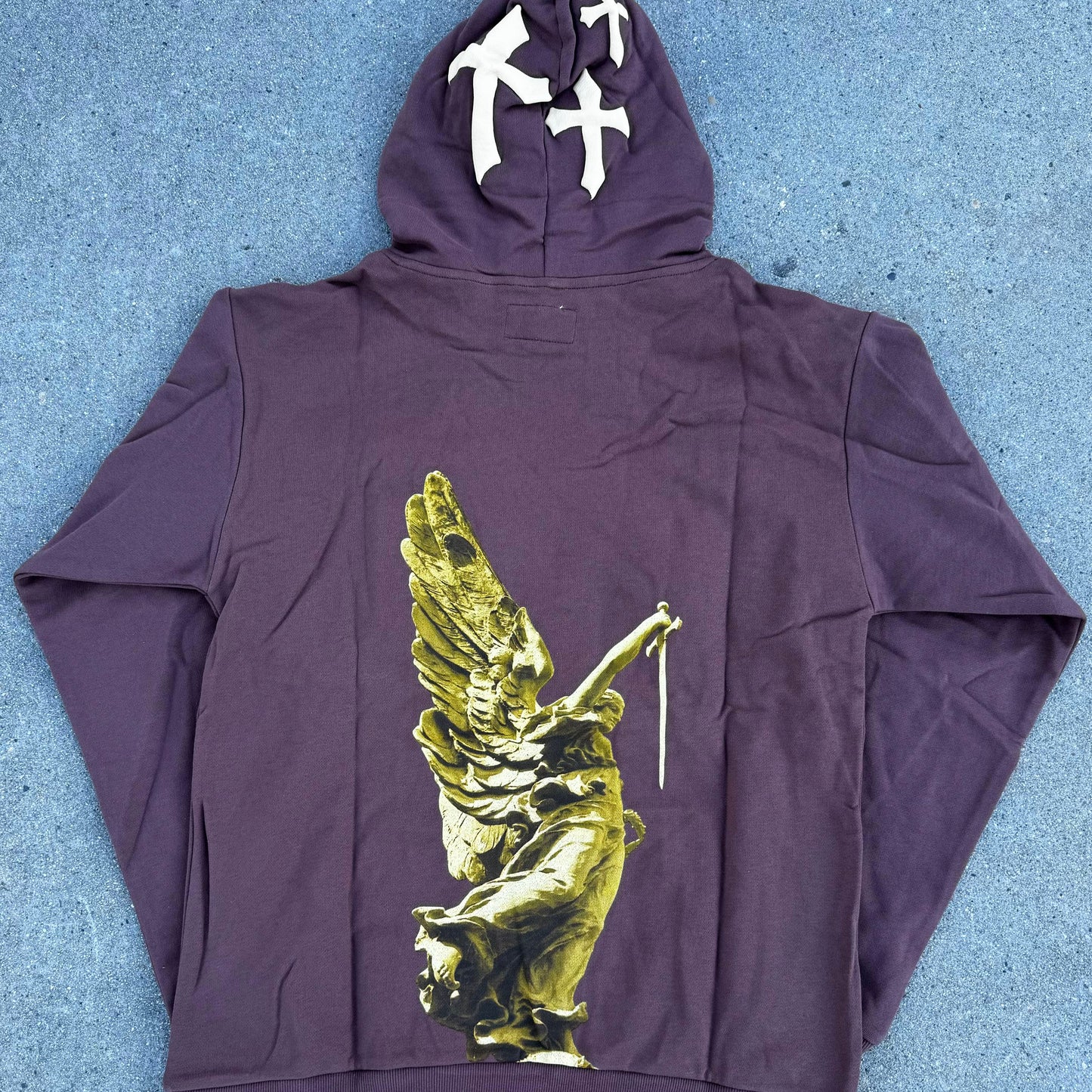 Brown Puff-Print Hoodie