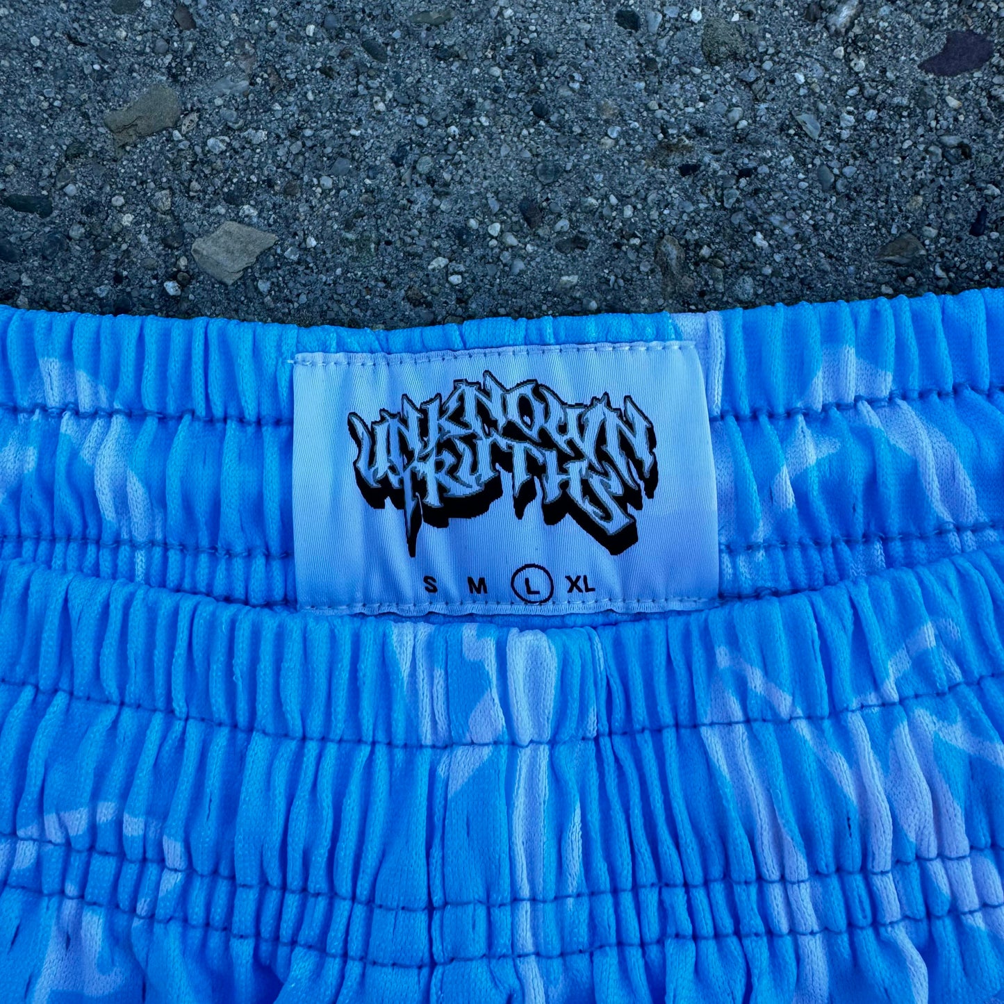 Baby Blue/White Mesh Shorts